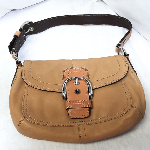 Coach Handbags - Coach F13105 Tan Saddle Soho Leather Handbag